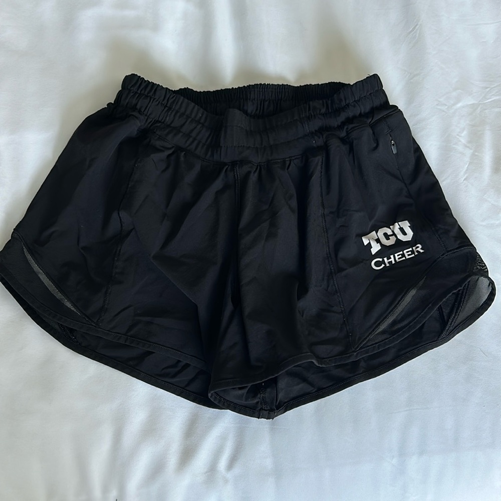 Lululemon Black Hotty Hot TCU Cheer Shorts